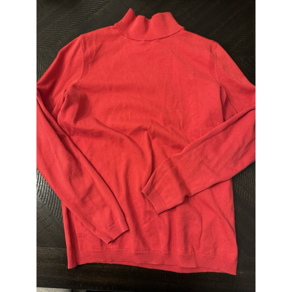 Talbots Turtleneck Sweater Women’s Sz Small Petite Red Pullover Christmas